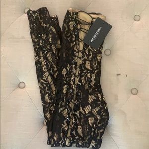 Black lace trousers